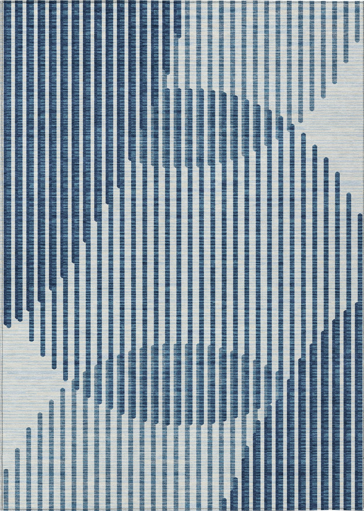 Piper Looms Chantille Circles ACN1001 Blue Machine Washable Area Rug main image