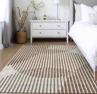 Piper Looms Chantille Circles ACN1001 Brown Machine Washable Area Rug Lifestyle Image Feature