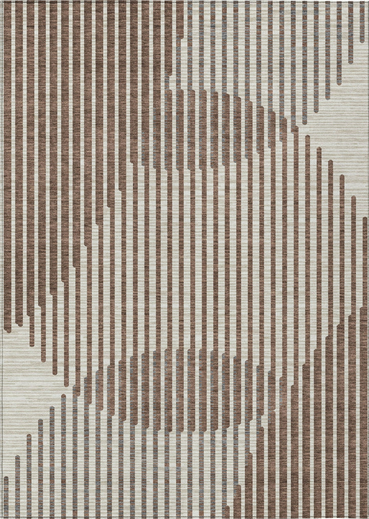 Piper Looms Chantille Circles ACN1001 Brown Machine Washable Area Rug main image