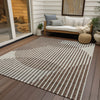 Piper Looms Chantille Circles ACN1001 Brown Machine Washable Area Rug Outdoor Lifestyle Image Feature