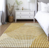 Piper Looms Chantille Circles ACN1001 Gold Machine Washable Area Rug Lifestyle Image Feature