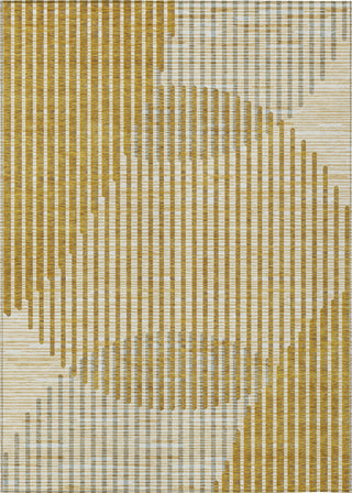 Piper Looms Chantille Circles ACN1001 Gold Machine Washable Area Rug main image