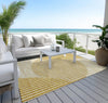 Piper Looms Chantille Circles ACN1001 Gold Machine Washable Area Rug Outdoor Lifestyle Image Feature