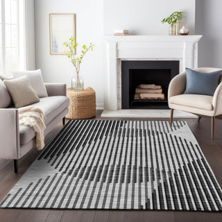 Piper Looms Chantille Circles ACN1001 Gray Machine Washable Area Rug Lifestyle Image Feature