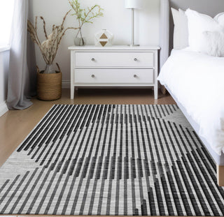 Piper Looms Chantille Circles ACN1001 Gray Machine Washable Area Rug Lifestyle Image Feature