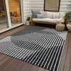 Piper Looms Chantille Circles ACN1001 Gray Machine Washable Area Rug Outdoor Lifestyle Image Feature