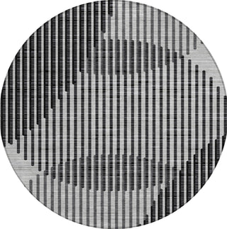 Piper Looms Chantille Circles ACN1001 Gray Machine Washable Area Rug Round Main Image