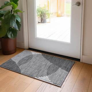 Piper Looms Chantille Circles ACN1001 Gray Machine Washable Area Rug Scatter Lifestyle Image Feature