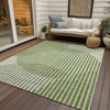 Piper Looms Chantille Circles ACN1001 Green Machine Washable Area Rug Outdoor Lifestyle Image Feature