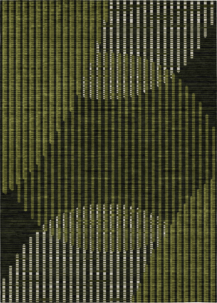 Piper Looms Chantille Circles ACN1001 Olive Machine Washable Area Rug main image