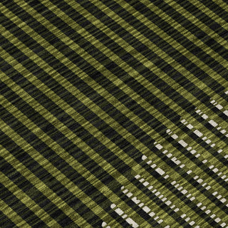 Piper Looms Chantille Circles ACN1001 Olive Machine Washable Area Rug Swatch Image