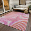 Piper Looms Chantille Circles ACN1001 Pink Machine Washable Area Rug Outdoor Lifestyle Image Feature
