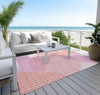 Piper Looms Chantille Circles ACN1001 Pink Machine Washable Area Rug Outdoor Lifestyle Image Feature