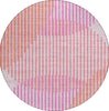 Piper Looms Chantille Circles ACN1001 Pink Machine Washable Area Rug Round Main Image