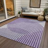Piper Looms Chantille Circles ACN1001 Purple Machine Washable Area Rug Outdoor Lifestyle Image Feature