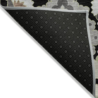 Piper Looms Chantille Oriental ACN1002 Black Machine Washable Area Rug Backing Image