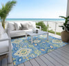 Piper Looms Chantille Oriental ACN1002 Blue Machine Washable Area Rug Outdoor Lifestyle Image Feature
