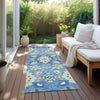 Piper Looms Chantille Oriental ACN1002 Blue Machine Washable Area Rug Runner Outdoor Lifestyle Image Feature