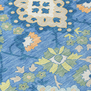 Piper Looms Chantille Oriental ACN1002 Blue Machine Washable Area Rug Swatch Image