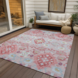 Piper Looms Chantille Oriental ACN1002 Blush Machine Washable Area Rug Outdoor Lifestyle Image Feature