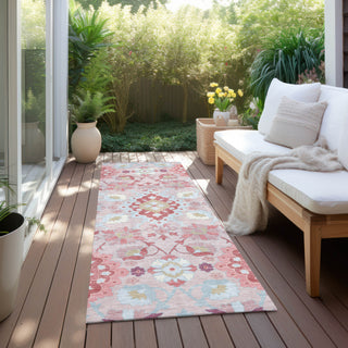 Piper Looms Chantille Oriental ACN1002 Blush Machine Washable Area Rug Runner Outdoor Lifestyle Image Feature