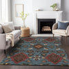 Piper Looms Chantille Oriental ACN1002 Denim Machine Washable Area Rug Lifestyle Image Feature