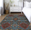 Piper Looms Chantille Oriental ACN1002 Denim Machine Washable Area Rug Lifestyle Image Feature