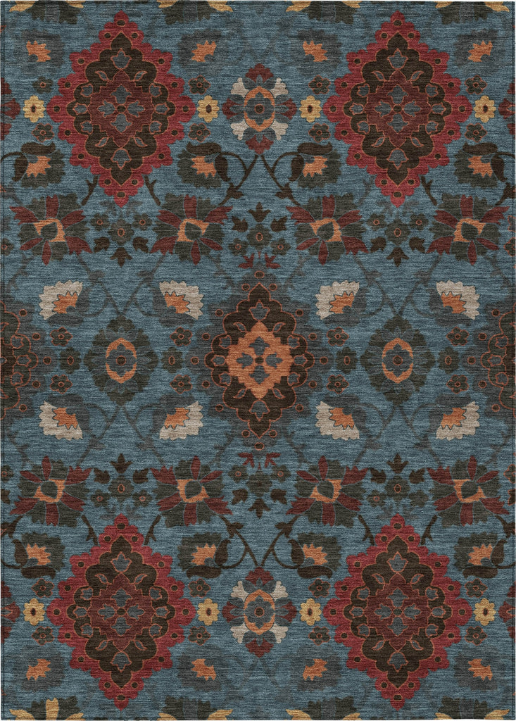 Piper Looms Chantille Oriental ACN1002 Denim Machine Washable Area Rug main image
