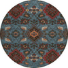 Piper Looms Chantille Oriental ACN1002 Denim Machine Washable Area Rug Round Main Image