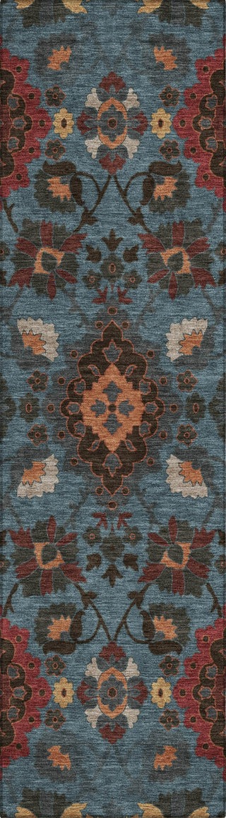 Piper Looms Chantille Oriental ACN1002 Denim Machine Washable Area Rug Runner Main Image