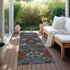 Piper Looms Chantille Oriental ACN1002 Denim Machine Washable Area Rug Runner Outdoor Lifestyle Image Feature