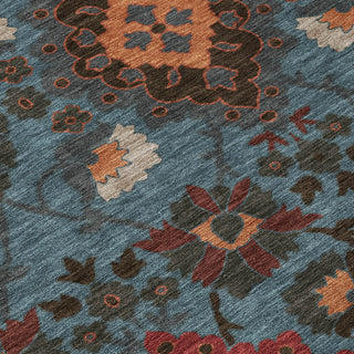 Piper Looms Chantille Oriental ACN1002 Denim Machine Washable Area Rug Swatch Image