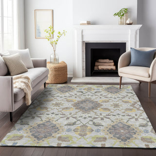 Piper Looms Chantille Oriental ACN1002 Gray Machine Washable Area Rug Lifestyle Image Feature
