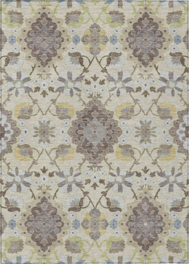 Piper Looms Chantille Oriental ACN1002 Ivory Machine Washable Area Rug main image