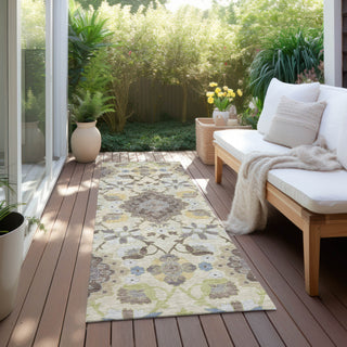 Piper Looms Chantille Oriental ACN1002 Ivory Machine Washable Area Rug Runner Outdoor Lifestyle Image Feature