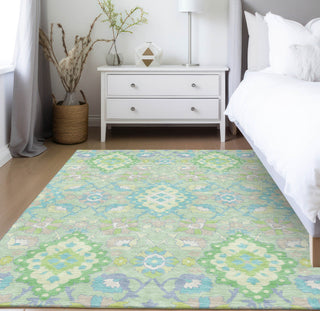 Piper Looms Chantille Oriental ACN1002 Mint Machine Washable Area Rug Lifestyle Image Feature