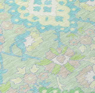 Piper Looms Chantille Oriental ACN1002 Mint Machine Washable Area Rug Swatch Image