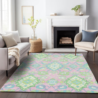 Piper Looms Chantille Oriental ACN1002 Pink Machine Washable Area Rug Lifestyle Image Feature