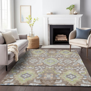 Piper Looms Chantille Oriental ACN1002 Taupe Machine Washable Area Rug Lifestyle Image Feature