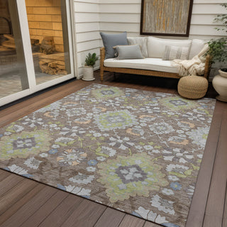 Piper Looms Chantille Oriental ACN1002 Taupe Machine Washable Area Rug Outdoor Lifestyle Image Feature