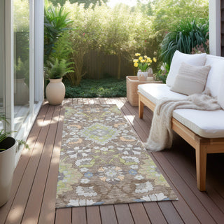 Piper Looms Chantille Oriental ACN1002 Taupe Machine Washable Area Rug Runner Outdoor Lifestyle Image Feature