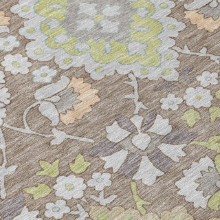 Piper Looms Chantille Oriental ACN1002 Taupe Machine Washable Area Rug Swatch Image