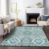 Piper Looms Chantille Oriental ACN1002 Teal Machine Washable Area Rug Lifestyle Image Feature