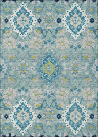 Piper Looms Chantille Oriental ACN1002 Teal Machine Washable Area Rug main image