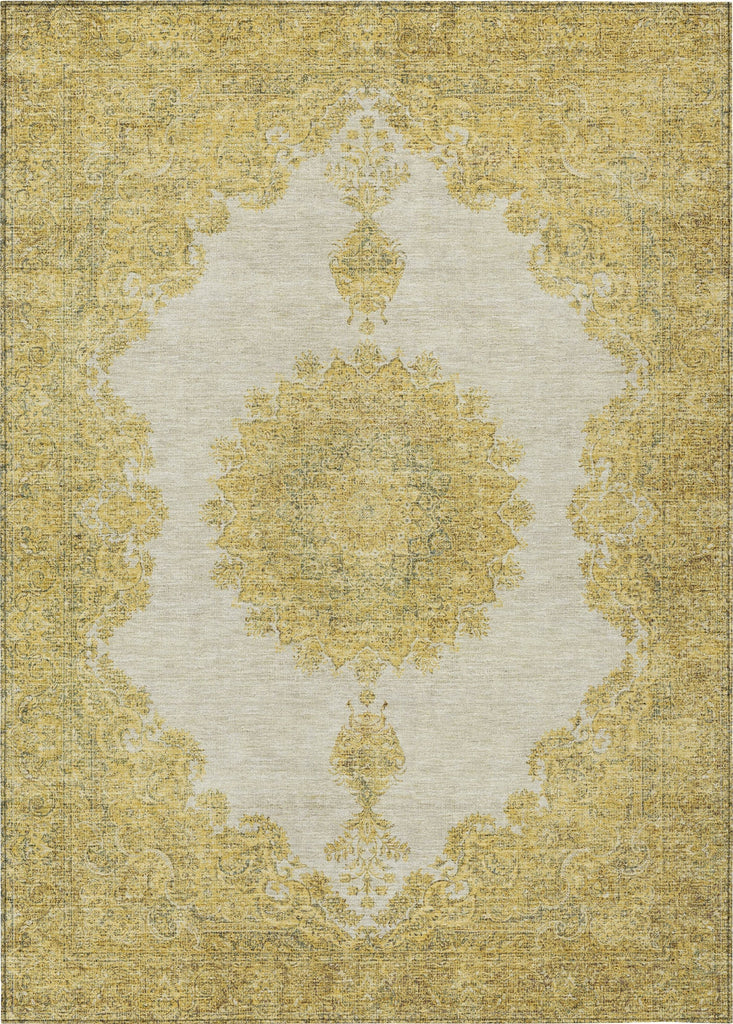 Piper Looms Chantille Oriental ACN1003 Gold Machine Washable Area Rug main image