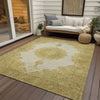 Piper Looms Chantille Oriental ACN1003 Gold Machine Washable Area Rug Outdoor Lifestyle Image Feature