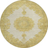 Piper Looms Chantille Oriental ACN1003 Gold Machine Washable Area Rug Round Main Image