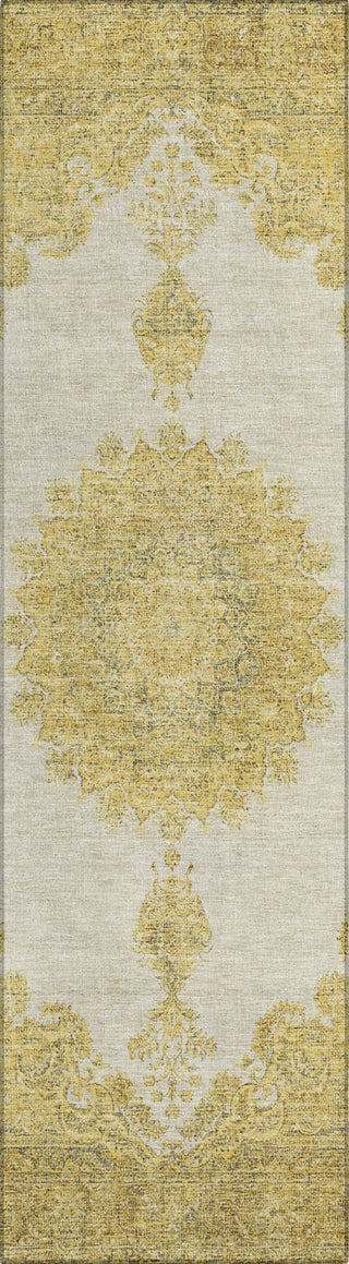 Piper Looms Chantille Oriental ACN1003 Gold Machine Washable Area Rug Runner Main Image