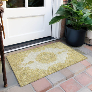 Piper Looms Chantille Oriental ACN1003 Gold Machine Washable Area Rug Scatter Outdoor Lifestyle Image Feature