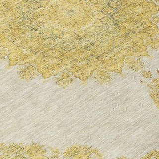 Piper Looms Chantille Oriental ACN1003 Gold Machine Washable Area Rug Swatch Image